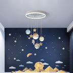 Lumendat Contemporary Creative Aluminum Round Shade Acrylic Glass Ball LED Kid's Flush Mount Ceiling Light For Bedroom Lumendat