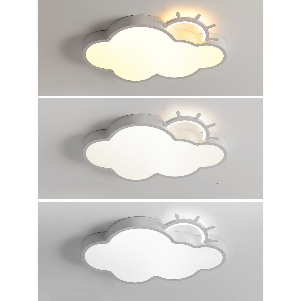 Lumendat Nordic Minimalist Cloudy Sun LED Kids Flush Mount Ceiling Light Lumendat