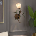 Modern Minimalist Art Glass Flower 1/2-Light Wall Sconce Lamp