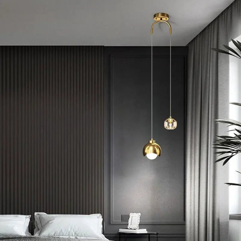 European Style Light Luxury Iron Brass LED Island Light Chandelier Lumendat