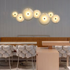 Modern Luxury Round Marble Iron LED Wall Sconce Lamp