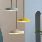 Modern Minimalist Aluminum Disc 1-light Pendant Light for Living Room BulbSquare
