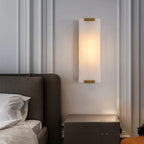 Nordic Light Luxury Copper Marble Strip Design 3-Light Wall Sconce Lamp