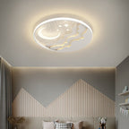 Lumendat Contemporary Creative Cartoon Stars Moon Acrylic LED Kids Flush Mount Ceiling Light For Living Room Lumendat