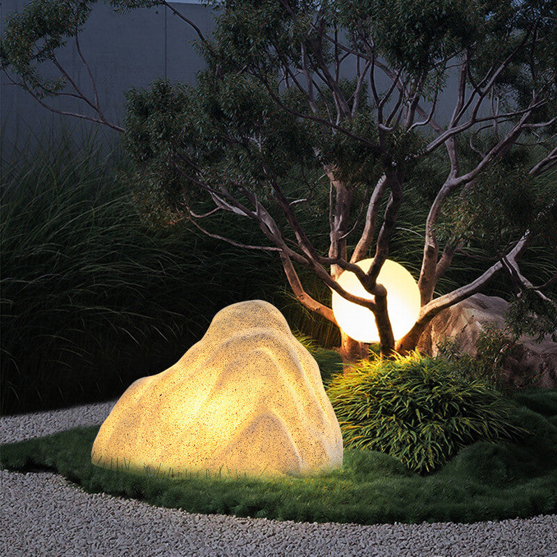 Modern Stone Rockery Outdoor Waterproof LED Garden Landscape Light Lumendat