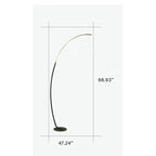 Fishing Rod Shaped 1-Light Arc Circular LED Floor Lamps Lumendat