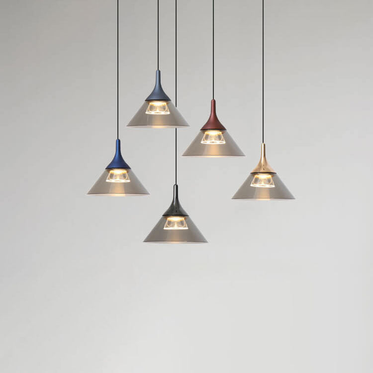 Nordic Creative Cone Aluminum Acrylic LED Pendant Light