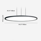 Modern Minimalist Aluminum Round Shape LED Pendant Light for Dining Room BulbSquare