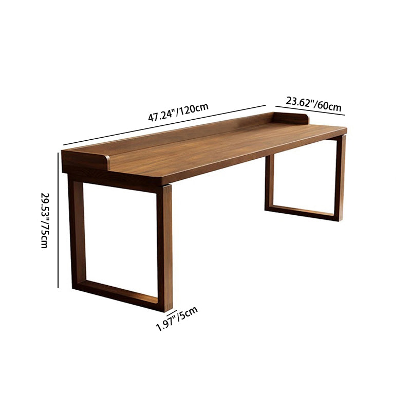 Traditional Rustic Rectangular Wood Desks Two Legs For Home Office DFM-F