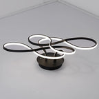 Modern Transitional Irregular Strip Aluminum Acrylic LED Semi-Flush Mount Ceiling Light For Living Room Lumendat