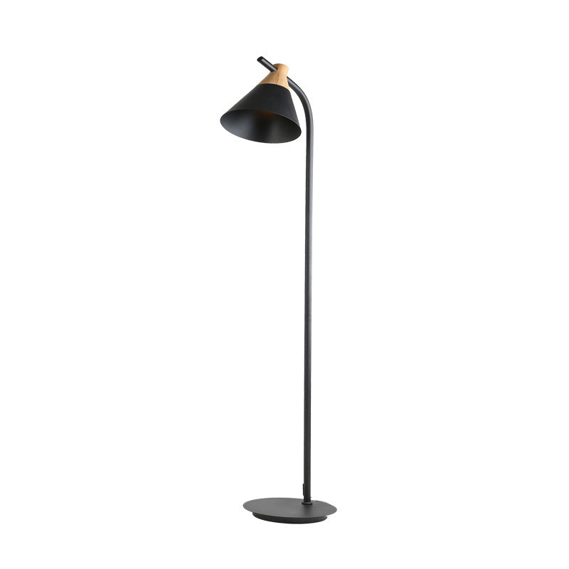 Contemporary Nordic Round Macaron Metal 1-Light Standing Floor Lamp For Living Room Lumendat