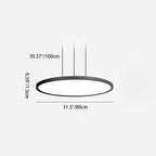 Modern Minimalist Aluminum Round Shape LED Pendant Light for Dining Room BulbSquare