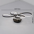Modern Transitional Irregular Strip Aluminum Acrylic LED Semi-Flush Mount Ceiling Light For Living Room Lumendat