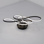 Modern Transitional Irregular Strip Aluminum Acrylic LED Semi-Flush Mount Ceiling Light For Living Room Lumendat