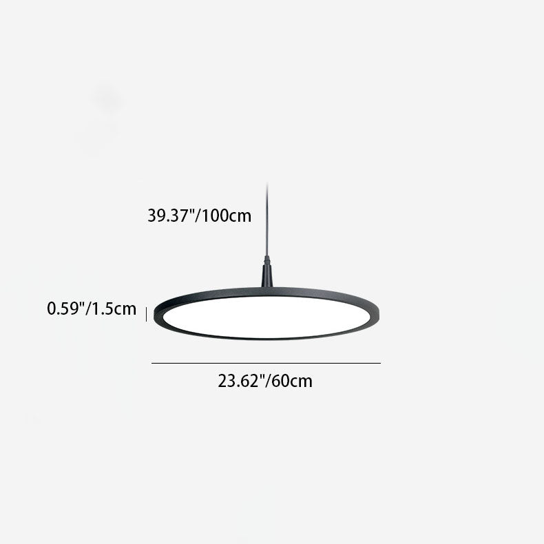 Modern Minimalist Aluminum Round Shape LED Pendant Light for Dining Room BulbSquare