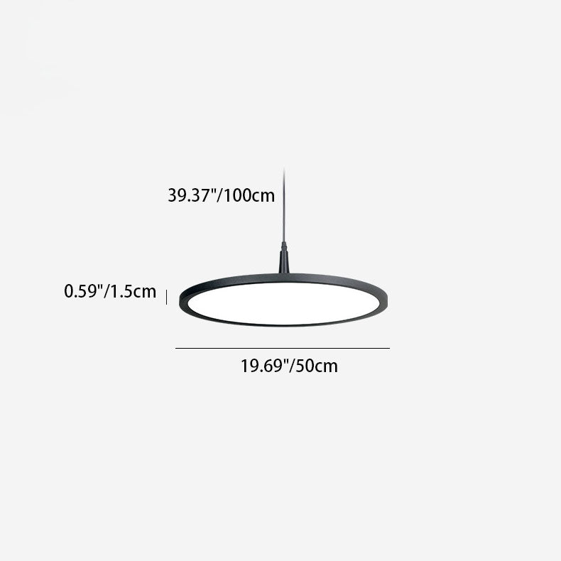 Modern Minimalist Aluminum Round Shape LED Pendant Light for Dining Room BulbSquare