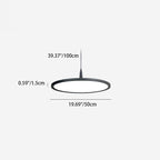 Modern Minimalist Aluminum Round Shape LED Pendant Light for Dining Room BulbSquare