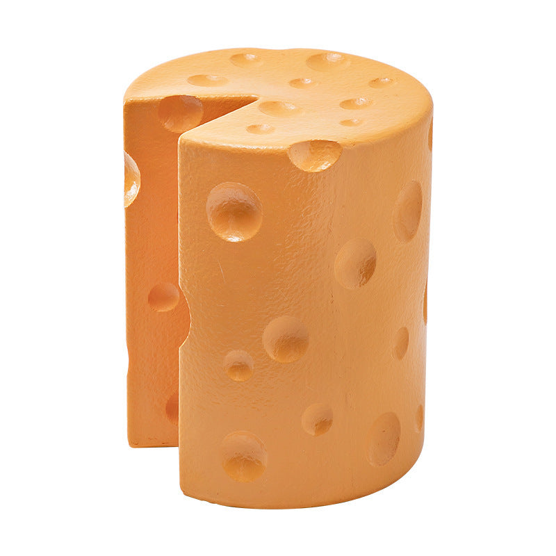 Lumendat Contemporary Creative Kids Round Cylinder Cheese Resin Side Table For Bedroom Lumendat