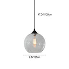 Nordic Minimalist Stained Round Glass 1-light Pendant Light Lumendat