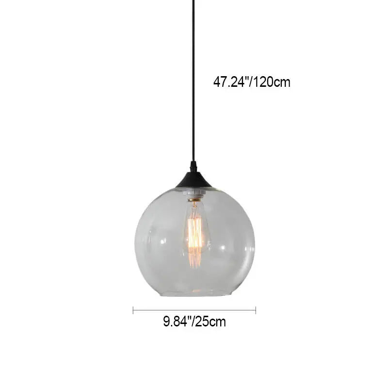 Nordic Minimalist Stained Round Glass 1-light Pendant Light Lumendat