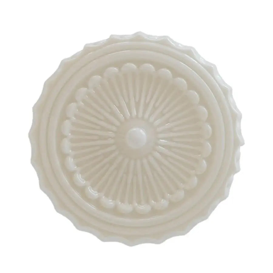 Traditional French Iron Glass Stripes Round Drum LED Semi-flush Mount Ceiling Light for Living Room & Bedroom Lumendat