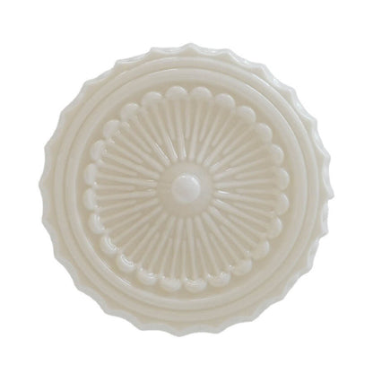 Traditional French Iron Glass Stripes Round Drum LED Semi-Flush Mount Ceiling Light For Living Room & Bedroom