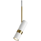 Contemporary Nordic Simplicity Metal Long Barrel 1-light Pendant Light for Bedroom BulbSquare
