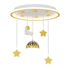 Lumendat Contemporary Creative Starry Night Acrylic Round Shade LED Kids Flush Mount Ceiling Light For Bedroom Lumendat