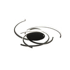 Modern Minimalist Aluminum Spiral Strip LED Flush Mount Ceiling Light for Bedroom