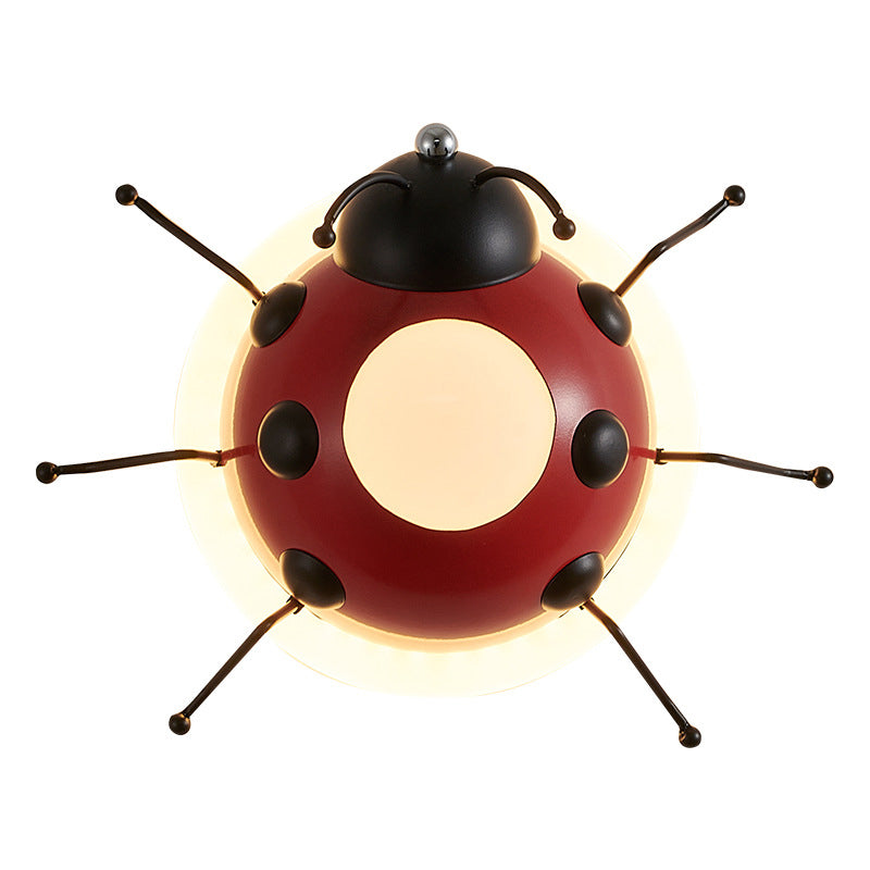 Lumendat Contemporary Creative Cartoon Beetle Acrylic LED Kids Wall Sconce Lamp For Bedroom Lumendat
