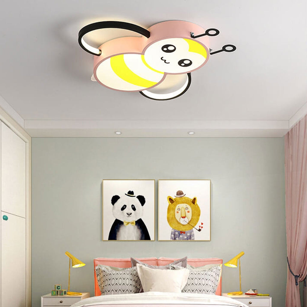 Lumendat Nordic Childlike Cartoon Bee Design LED Flush Mount Light Lumendat