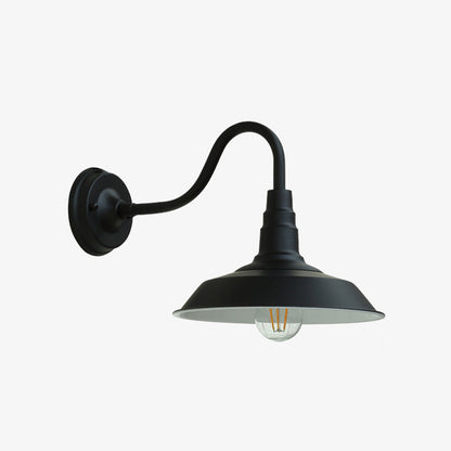 Traditional Vintage Iron Round Shade 1-Light Wall Sconce Lamp For Dining Room