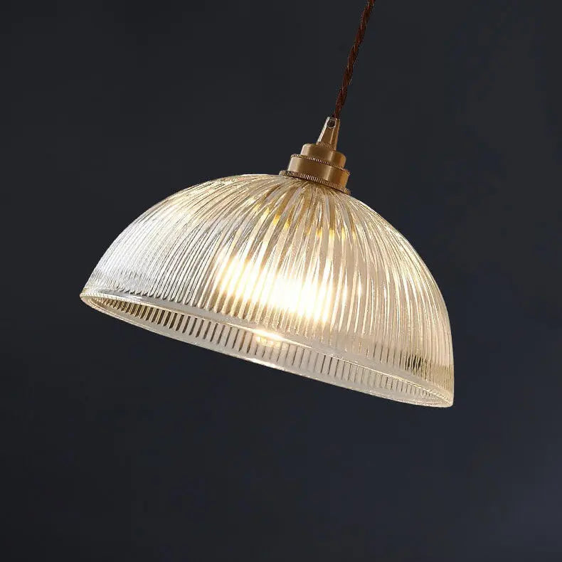 Modern Simple Clear Glass Dome Pot Lid 1-light Pendant Light Lumendat