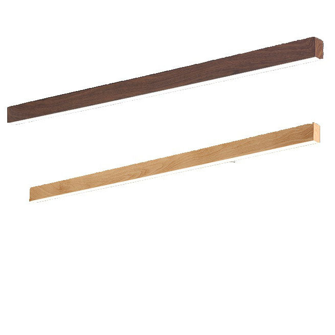 Modern Minimalist Wood Grain Aluminum Strips LED Flush Mount Ceiling Light BulbSquare