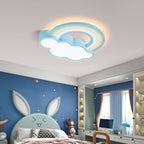 Childlike Cartoon Rainbow Cloud Design LED Flush Mount Light Lumendat