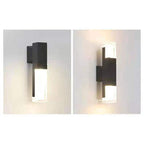 Outdoor Modern Waterproof Rectangular Column LED Wall Sconce Lamp Lumendat
