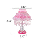 European Style Wedding Fabric Glass 1-Light Table Lamp Lumendat