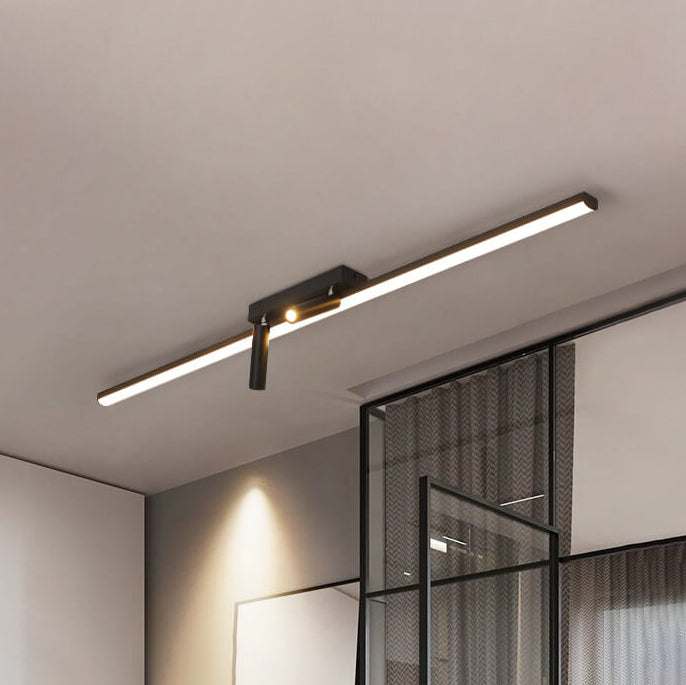 Modern Minimalist Long Strip LED Spotlight Flush Mount Ceiling Light Lumendat