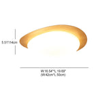 Nordic Iron Wood Grain Pebble LED Flush Mount Ceiling Light Lumendat