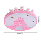 Lumendat Nordic Creative Simple Wrought Iron Cartoon Crown LED Flush Mount Ceiling Light Lumendat
