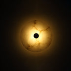 Modern Luxury Round Marble Iron LED Wall Sconce Lamp