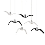 Contemporary Nordic Personality Wrought Iron Seagull LED Pendant Light for Living Room BulbSquare