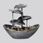 Creative Lotus Leaf Yuanbao Flowing Fountain LED Decorative Table Lamp Lumendat
