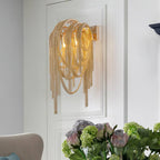 Lumendat Postmodern Luxury Aluminum Chain Tassel 2-Light Wall Sconce Lumendat