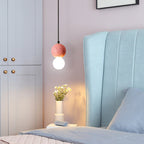 Contemporary Scandinavian Orb Terrazzo 1-light Pendant Light for Bedroom BulbSquare