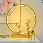 Nordic Creative Circle Deer USB LED Night Light Table Lamp Lumendat
