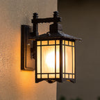 Modern Waterproof Solar Aluminum Chinese Pavilion Shape 1-Light Wall Sconce Lamp Lumendat
