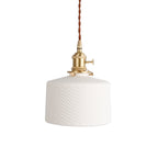 Japanese Minimalist Pure White Ceramic 1-light Pendant Light