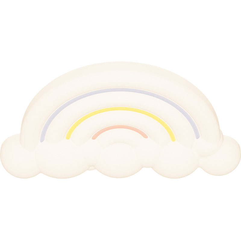 Lumendat Contemporary Creative Cartoon Acrylic Cloud Rainbow Design LED Kids Flush Mount Ceiling Light For Bedroom Lumendat