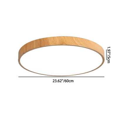 Contemporary Scandinavian Round Pvc Iron LED Flush Mount Ceiling Light for Bedroom